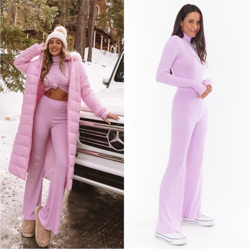SHOW ME YOUR MUMU LAYER UP SET pinkish purple microribbed